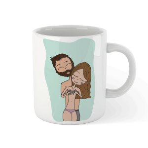 Taza pareja desnuda